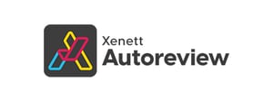 A black square with yellow, blue and red neon create an 'A' next to the word 'Autoreview'