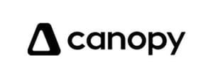 A thick black outlined triangle next to the word 'canopy' also in thick black text