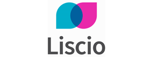 two colorful guitar picks one blue and one magenta next to the word 'Liscio'